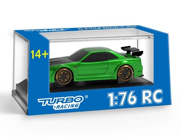 TURBO RACING 【再生産】1/76 C64 グリーン ドリフトカー プロポレス【C64GS】ラジコン  返品種別B