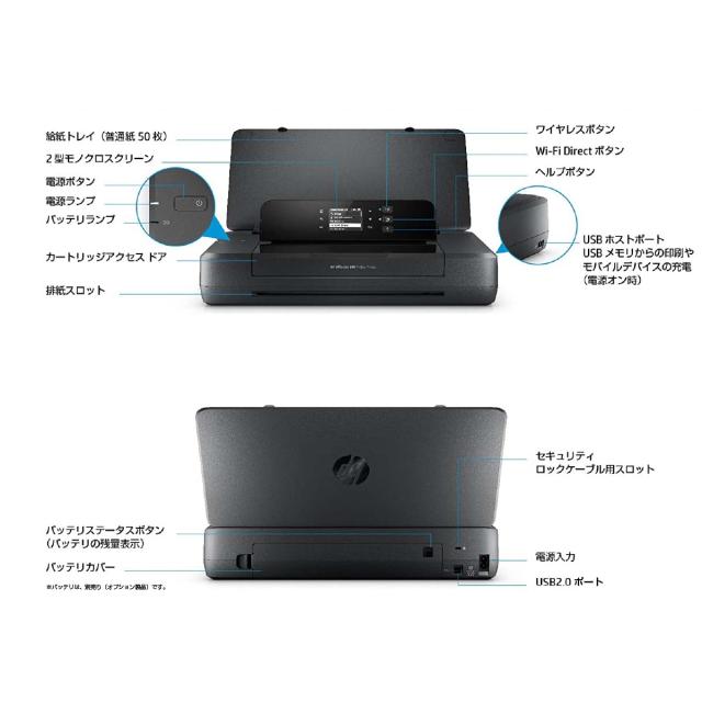 HP（エイチピー） CZ993A#ABJ A4カラープリント対応　インクジェットプリンターHP OfficeJet 200[CZ993AABJ] 返品種別A