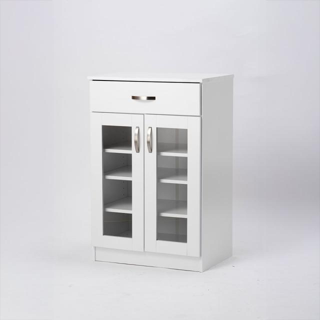 オビタス REZON590WH ロータイプ食器棚[REZON590WH] 返品種別A