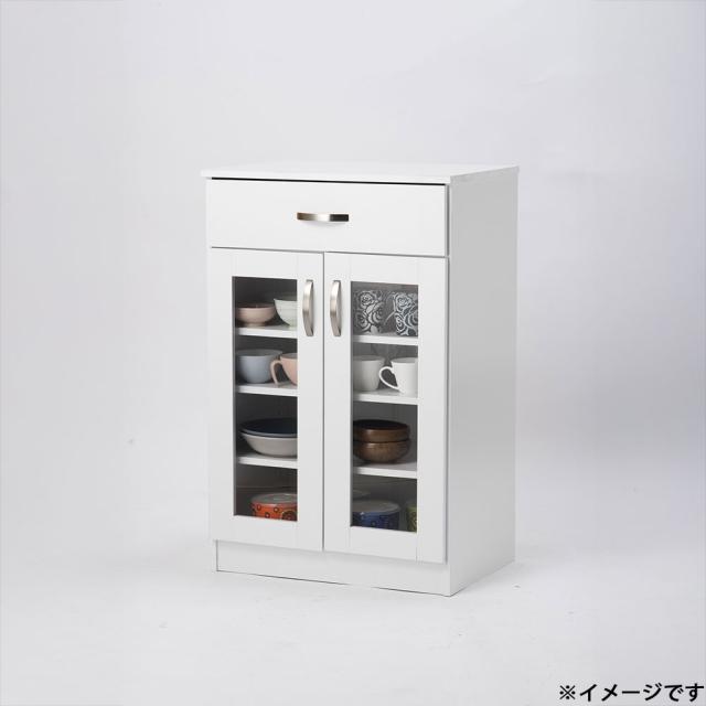 オビタス REZON590WH ロータイプ食器棚[REZON590WH] 返品種別A_2