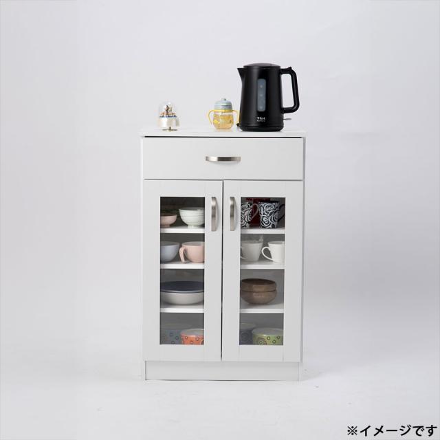 オビタス REZON590WH ロータイプ食器棚[REZON590WH] 返品種別A_3