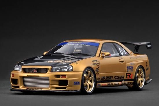 ignitionモデル 1/18 TOP SECRET 34GT-R (BNR34) Gold【IG3847】ミニカー 返品種別B