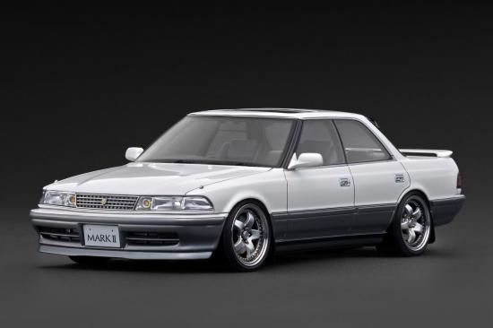 ignitionモデル 1/18 TOYOTA MARKII 2.5 GT TWIN turbo (GX81) Pearl White / Silver【IG3857】ミニカー 返品種別B 31,246円