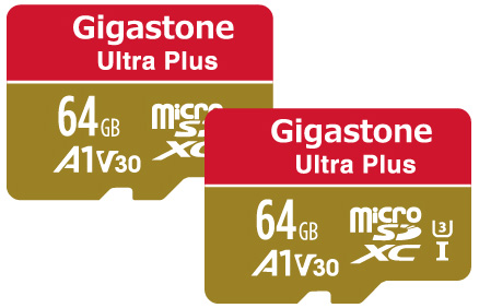 Gigastone｜ギガストーン GJMXR-64GV3A1100R2PK microSDXCカード 64GB Class10 UHS-I U3 V30　(ジッパーパック包装)　【2枚セット】Nintendo Switch確認済[GJMXR64GV3A1100R2PK] 返品種別B