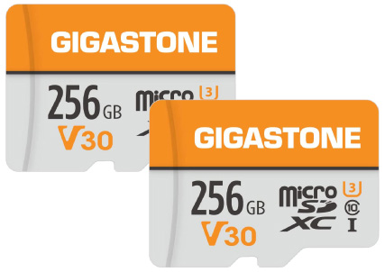 Gigastone｜ギガストーン GJMXR-OG256GV30-2PK microSDXCカード 256GB Class10 UHS-I U3 V30 (ジッパーパック包装)　【2枚セット】[GJMXROG256GV302PK] 返品種別B