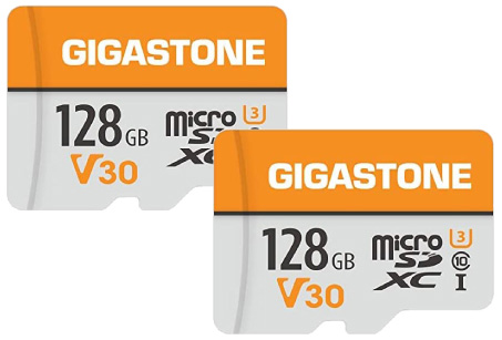 Gigastone｜ギガストーン GJMXR-OG128GV30-2PK microSDXCカード 128GB Class10 UHS-I U3 V30 (ジッパーパック包装)　【2枚セット】[GJMXROG128GV302PK] 返品種別B