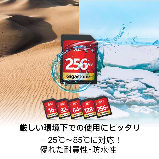 Gigastone｜ギガストーン GJSXR-256GU1-RED SDXCメモリーカード 256GB Class10 UHS-I V10[GJSXR256GU1RED] 返品種別B_1
