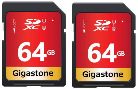 Gigastone｜ギガストーン GJSXR-64GU1-RED-2PK SDXCメモリーカード 64GB Class10 UHS-I  V10【2枚セット】[GJSXR64GU1RED2PK] 返品種別B