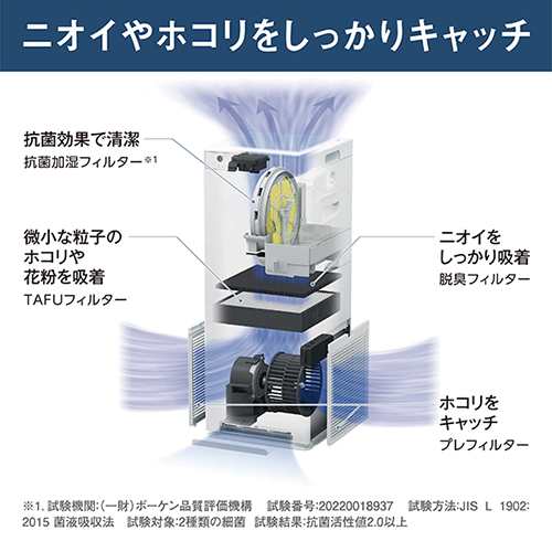 ダイキン MCK504A-W 空気清浄機【加湿機能付】（ホワイト）DAIKIN 加湿