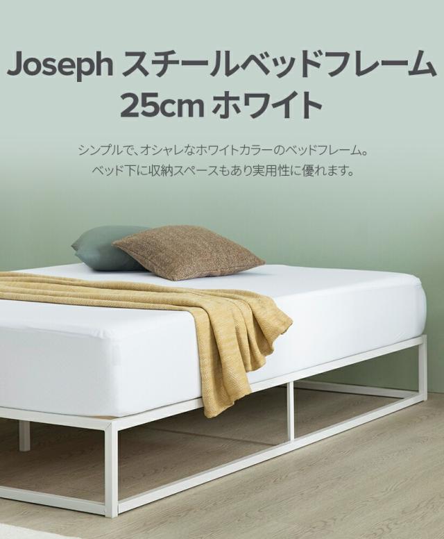 シングル】 Alloys(アロイス)引出し付ベッド フレームのみホワイト