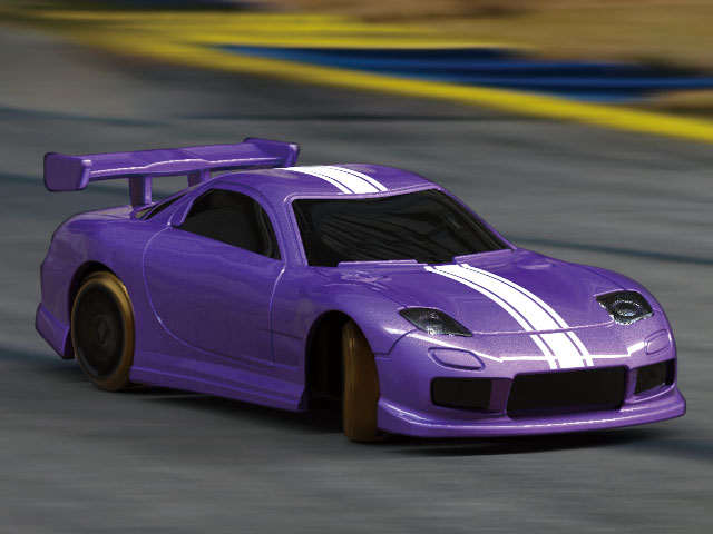 ハイテックマルチプレックスジャパン 【再生産】1/76 C61 Purple Drift Car 電動RC完成セット【C61】ラジコン  返品種別B_4