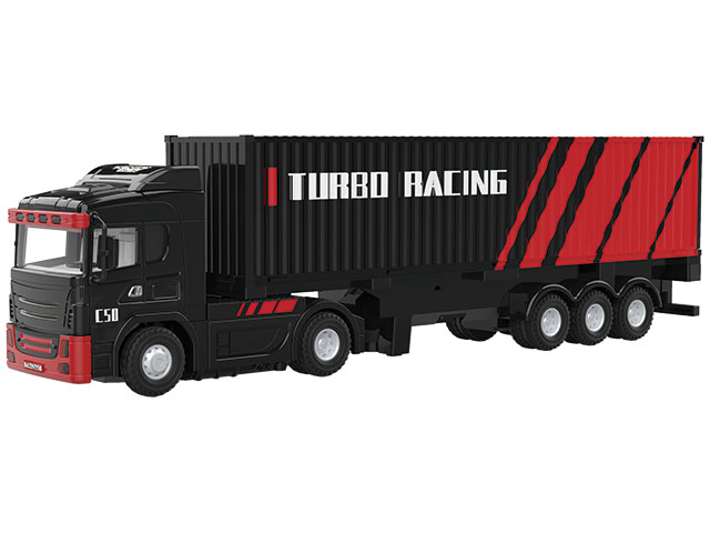 ハイテックマルチプレックスジャパン 【再生産】1/76 C50 Black Trailer Truck 電動RC完成セット【C50-BK】ラジコン 返品種別B