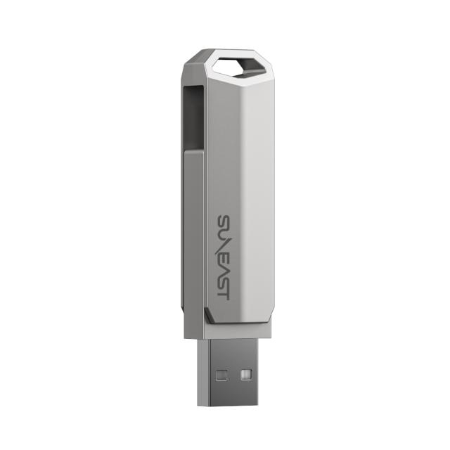 SUNEAST｜サンイースト SE-PS0256G2LO1SF 外付けSSD スティック型 Revolve R5 シリーズ 256GB Type-C/USB-A両対応（プラチナシルバー）[SEPS0256G2LO1SF] 返品種別B_3