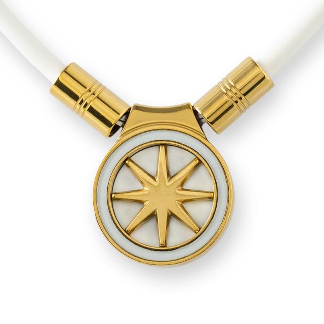 BANDEL HLCFNE2WG47 EARTH mini アースミニ 2.0（White×Gold・サイズ：47cm）バンデル 磁気ネックレス[HLCFNE2WG47] 返品種別A