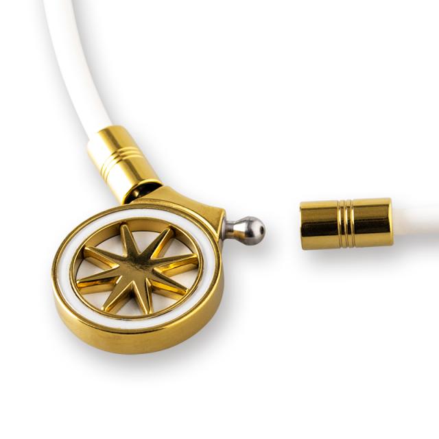 BANDEL HLCFNE2WG47 EARTH mini アースミニ 2.0（White×Gold・サイズ：47cm）バンデル 磁気ネックレス[HLCFNE2WG47] 返品種別A