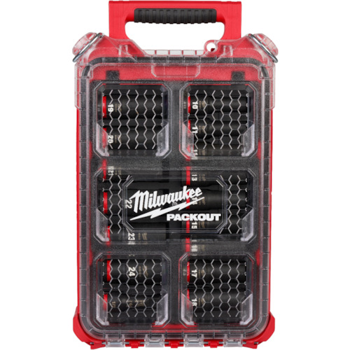 ミルウォーキー SHOCKWAVE IMPACT DUTY ディープインパクトソケット 1/2インチ(12.7mm)角 16PCS PACKOUTセット 49-66-6803返品種別B