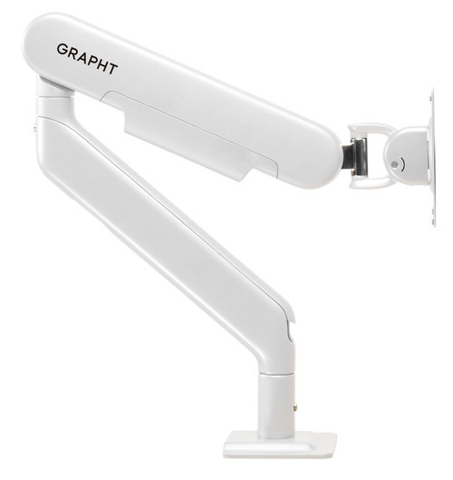 GRAPHT（グラフト） GRT074-WHT-ONE 〜34インチ対応 耐荷重2-9kg 高耐久モニターアーム GRAPHT Monitor Arm - Aero M9C（White）ディスプレイアーム[GRT074WHTONE] 返品種別A_1