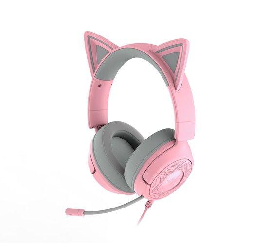Razer 【国内正規品】Kraken Kitty V3 X ゲーミング用 有線ネコミミヘッドセット (Quartz Pink Edition) RZ04-05350100-R3M1返品種別A_1