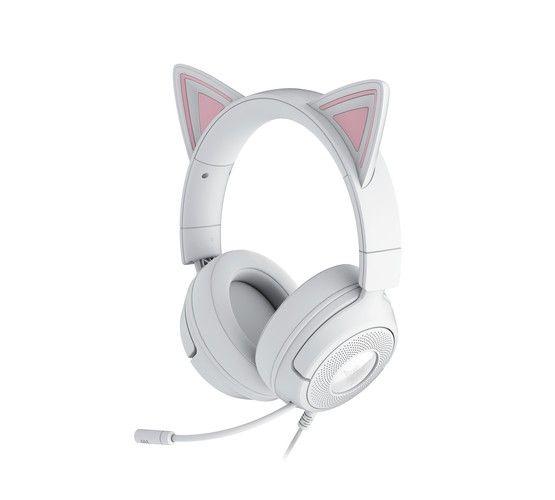 Razer 【国内正規品】Kraken Kitty V3 X ゲーミング用 有線ネコミミヘッドセット (White Edition) RZ04-05350300-R3M1返品種別A_1