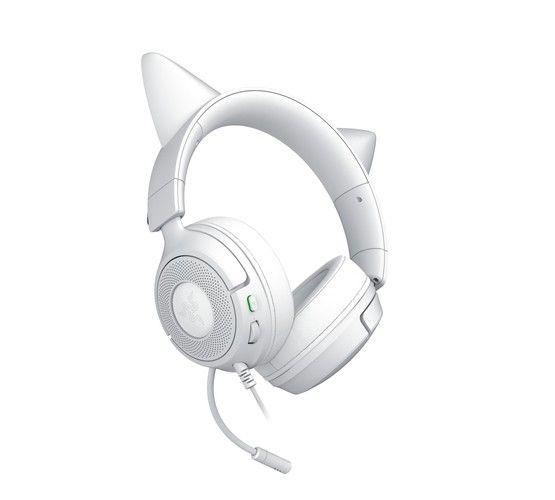 Razer 【国内正規品】Kraken Kitty V3 X ゲーミング用 有線ネコミミヘッドセット (White Edition) RZ04-05350300-R3M1返品種別A_4