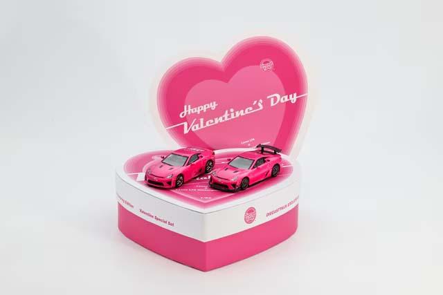 ゲインコーププロダクツ 1/64 Lexus LFA Valentine's Day Special Set  DiecastTalk特注品【DCT-SET1】ミニカー  返品種別B