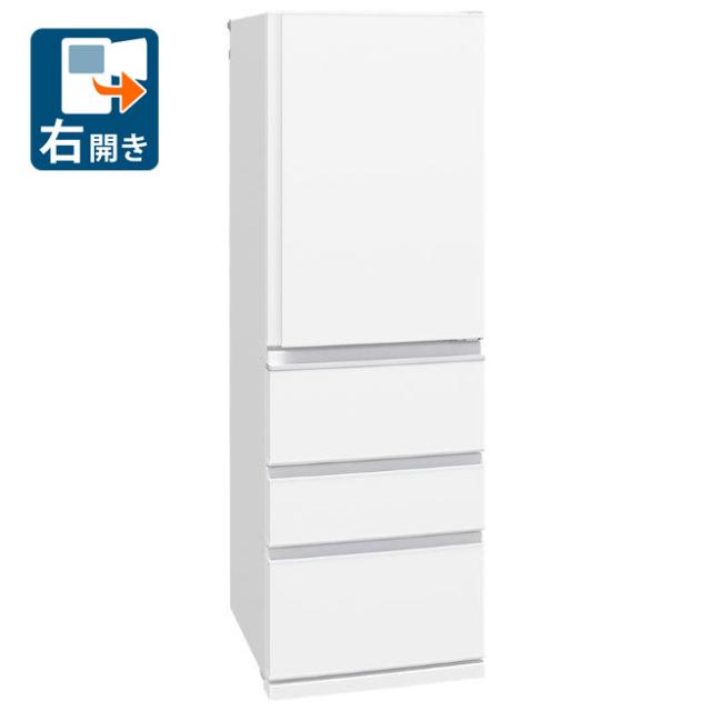 三菱 MR-N40M-W 403L 4ドア冷蔵庫（ホワイト）【右開き】MITSUBISHI[MRN40MW] 返品種別A