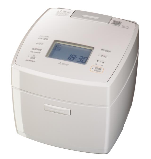 三菱 NJ-VP10H-W IHジャー炊飯器（5.5合炊き）　白亜麻（しろあま）MITSUBISHI　備長炭　炭炊釜[NJVP10HW] 返品種別A