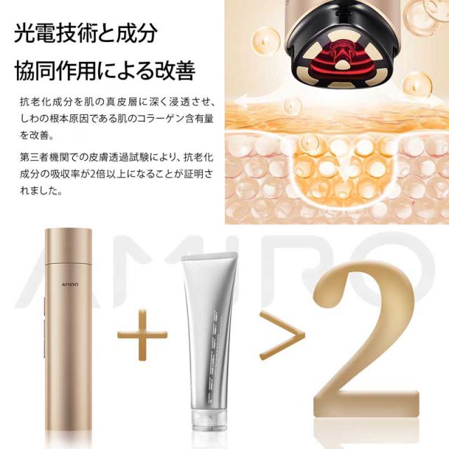 AMIRO ARF001AA RF美顔器（ゴールド）seesea Japan(シーシージャパン