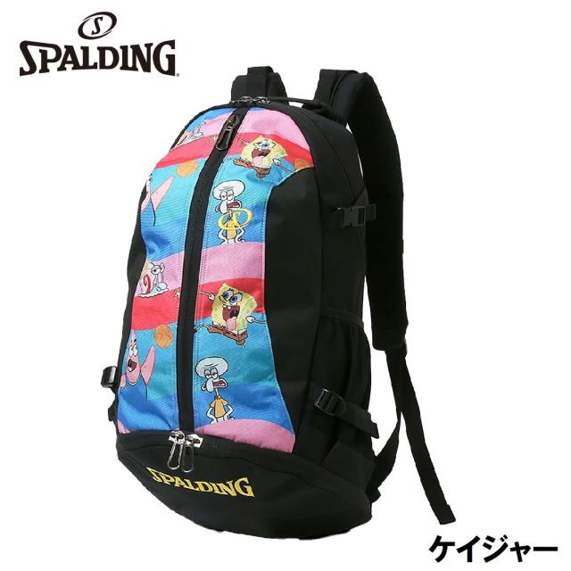 スポルディング SPD-40007SBW バスケットボールプレーヤー向けバックパック ケイジャー（スポンジ・ボブ ウェーブ/ピンク・容量：32L）SPALDING[SPD40007SBW] 返品種別A