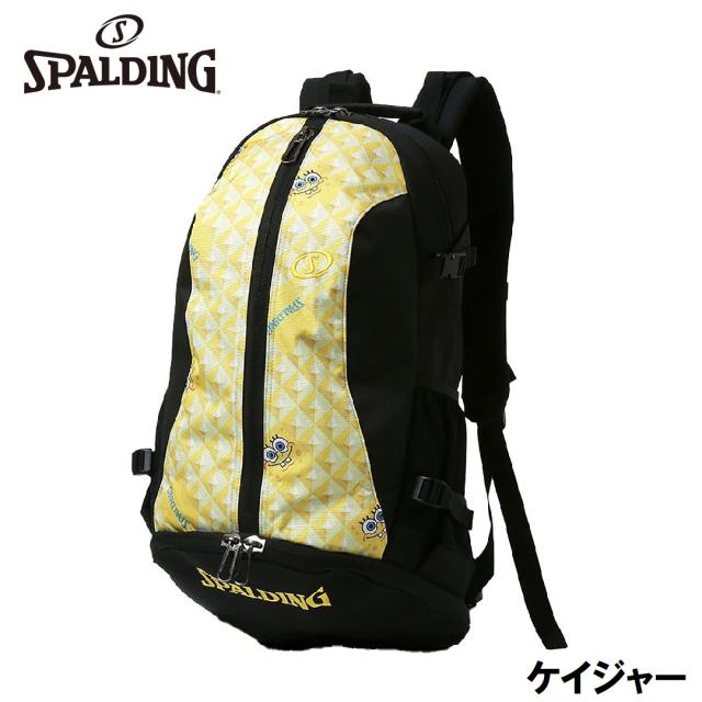 スポルディング SPD-40007SBP バスケットボールプレーヤー向けバックパック ケイジャー（スポンジ・ボブ パターン/イエロー・容量：32L）SPALDING[SPD40007SBP] 返品種別A