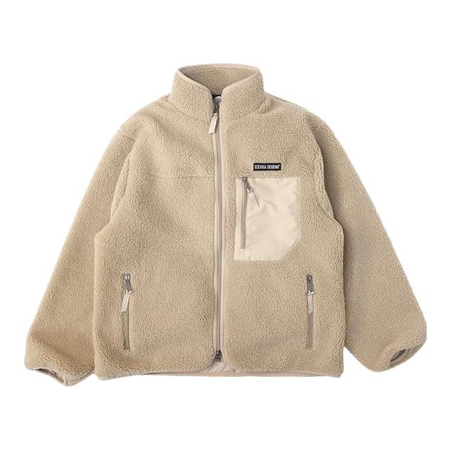 SIERRA DESIGNS(シエラデザインズ) 20964015-BEI-L ボアフリース スタンドジャケット（ベージュ・サイズ：L）[20964015BEIL] 返品種別A