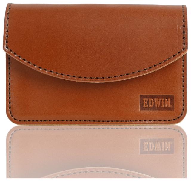 EDWIN 22269331-LBRN 栃木レザー 日本製 アニリン ミニ財布（ライトブラウン）エドウィン[22269331LBRN] 返品種別A