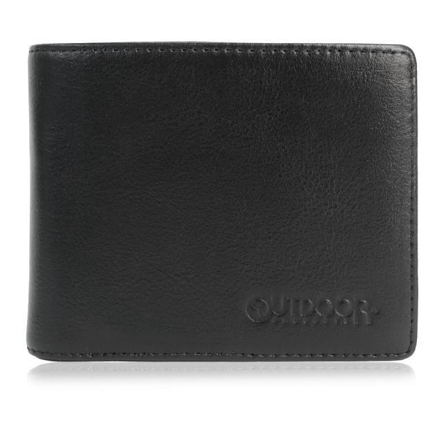 OUTDOOR PRODUCTS 22469179-BLK ヘリテージレザー 二つ折財布（ブラック）[22469179BLK] 返品種別A