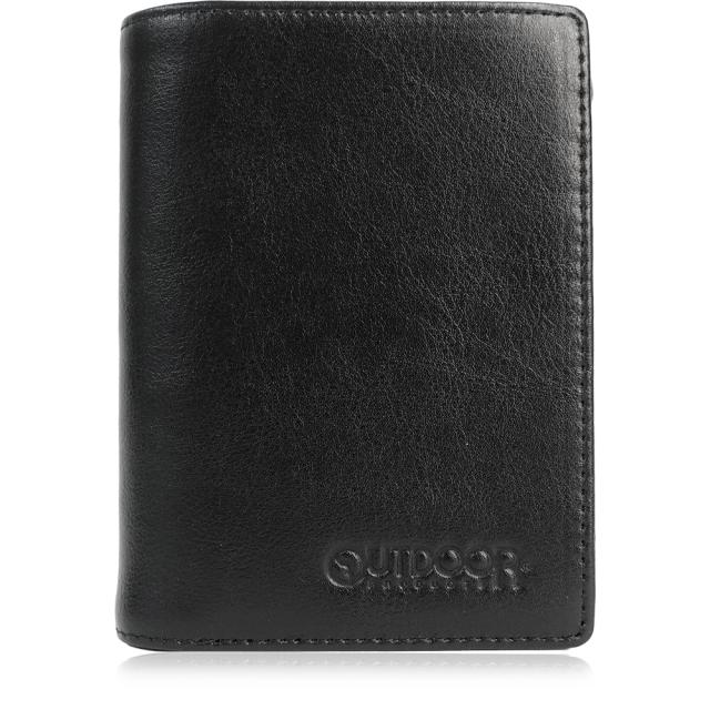 OUTDOOR PRODUCTS 22469180-BLK ヘリテージレザー 深札折財布（ブラック）[22469180BLK] 返品種別A