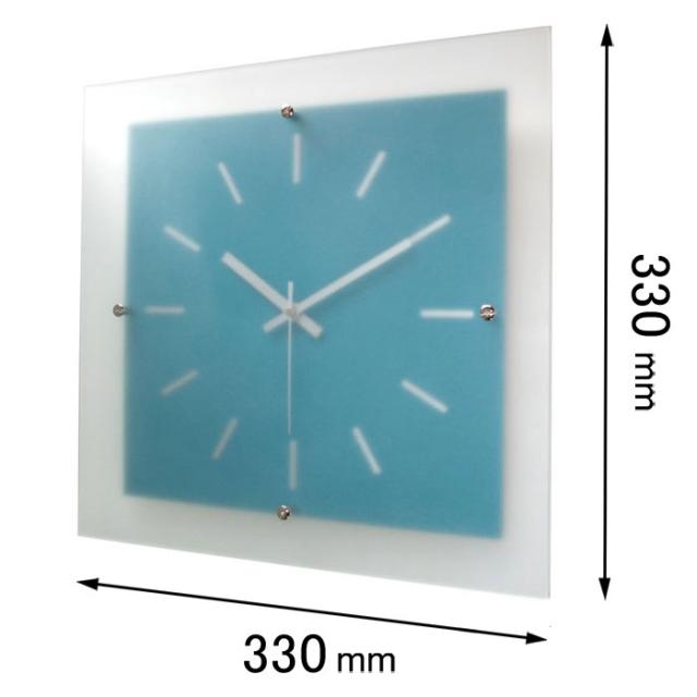 フォーカス・スリー 電波掛け時計Focus Three　ミスティバークロック（ブルー） V-058(B)[V058B] 返品種別A