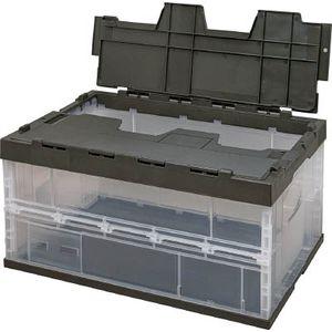 積水テクノ成型 75LFCOD フタ一体型オリコン　OC-75L　透明OD折りたたみコンテナ[75LFCODセキスイテクノ] 返品種別B