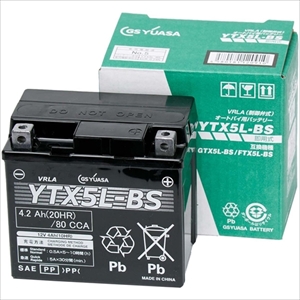 GSユアサ YTX5L-BS 自動二輪車用蓄電池【電解液教え込むこと・申し受ける済】【他商いものとの一斉に買いもとめる不可】[YTX5LBS] 返品カテゴリー化B