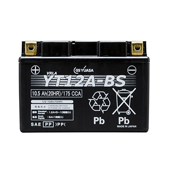GSユアサ YT12A-BS-GY2 バイク用バッテリー【電解液注入・充電済】【他商品との同時購入不可】[YT12ABSGY2] 返品種別B