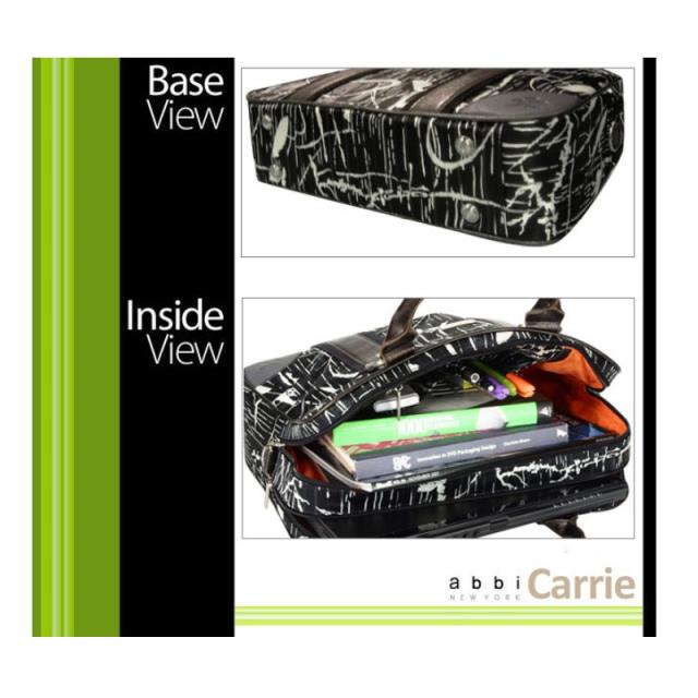 abbi B3501Y 15.4インチ対応 Carrie（キャリー）プリントトート（イエロー/グレー）[B3501Y] 返品種別A_8