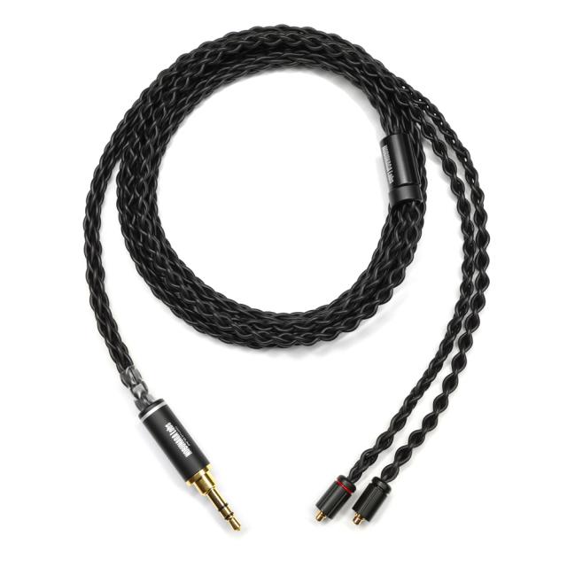 超高評価!最高仕様16芯 希少金メッキケーブル 膨張式mmcx/2.5mm L字