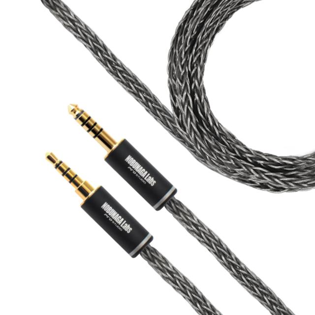 ノブナガラボ ヘッドホンリケーブル(1.2m)【3.5mm4極バランス⇔4.4mm5極バランス】景虎 鎧(かげとら がい) NLC-KTR-GAI返品種別A_5