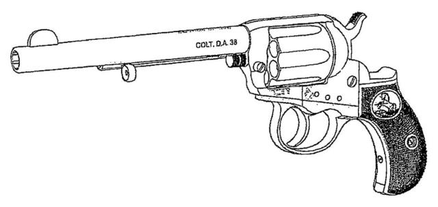 ハートフォード コルト・ライトニング M1877 リボルバー 6インチモデル オールシルバー（ABSクロームメッキ） 発火モデルガン 完成品モデルガン 返品種別B