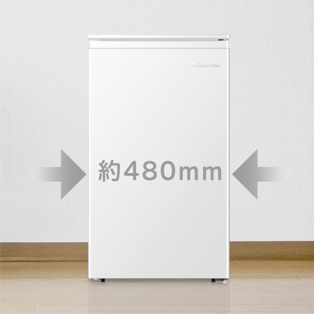 ハイセンス HF-A61W 61L 冷凍庫【右開き】（直冷式）ホワイトHisense