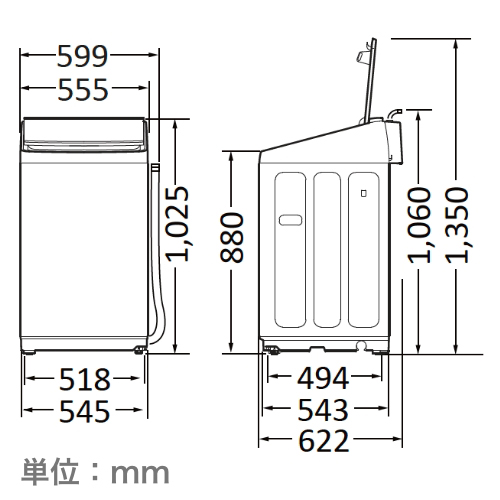 ハイセンス HW-DG1001 10kg 全自動洗濯機Hisense[HWDG1001] 返品種別A_12
