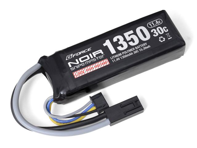 G-FORCE Noir Snipe Master LiHV 11.4V 1350mAh 30C ミニS互換サイズ【GFG956】エアガン用 返品種別B
