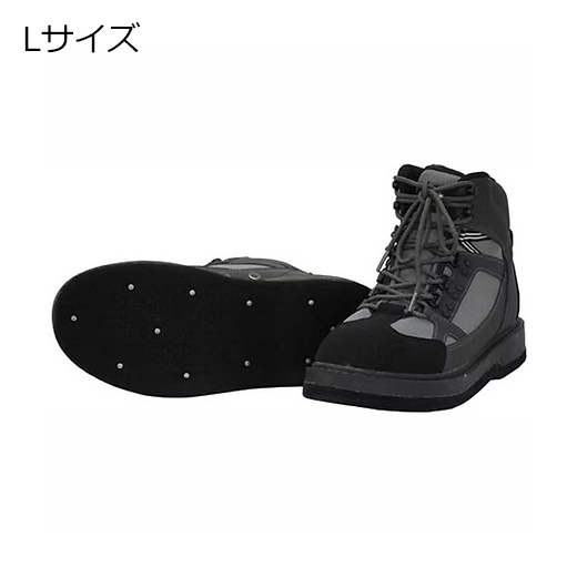 エクセル OH-082/L ウェーディングシューズ フェルトスパイク Lサイズ/26.0〜26.5cm（ダークグレー）OHJI[OH082Lエクセル] 返品種別A