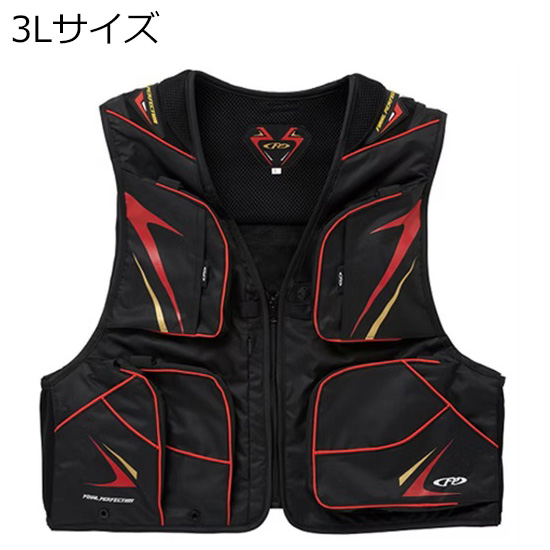 エクセル FP-5180/BKRD/3L 鮎ベスト 3Lサイズ（ブラック×レッド）FINAL PERFECTION[FP5180BKRD3L] 返品種別A