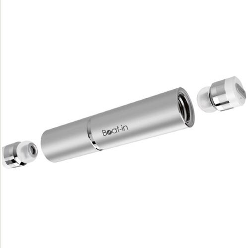 ビートイン BI9320 完全ワイヤレス Bluetoothイヤホン（シルバー）Beat-in[BI9320] 返品種別A