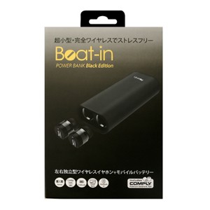 ビートイン BI9918 完全ワイヤレス Bluetoothイヤホン（ブラック）Beat-in Power Bank Black Edition[BI9918] 返品種別A