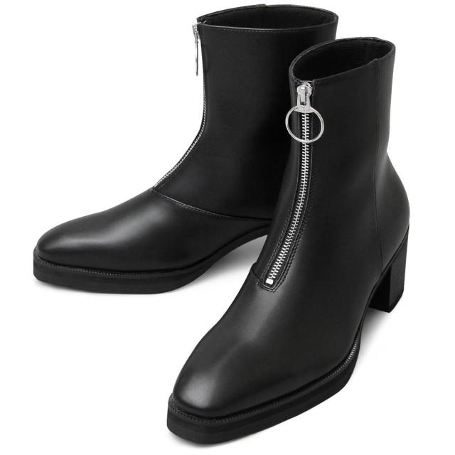 glabella(グラベラ) BF021764-1A-2A glabella Front Zip Heel Boots（BLACK Sサイズ(25.0-25.5cm)）[BF0217641A2A] 返品種別A 7,149円